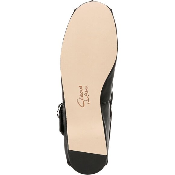 Circus NY by Sam Edelman Women's Black Leather Cross Strap Zuri Ballet Flat - Picture 4 of 6
